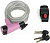 Противоугонка ключ L 1500мм, ф 8мм, AUTHOR ASL-41, с креплением, серебристо-розовый, 8-17060156