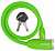 Противоугонка ключ L 650мм, ф 10мм, St. 84356, зеленая, 540051